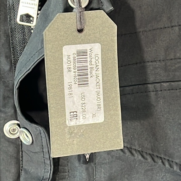 Allsaints Jacket 4 Pocket Detail Black - Picture 6 of 7